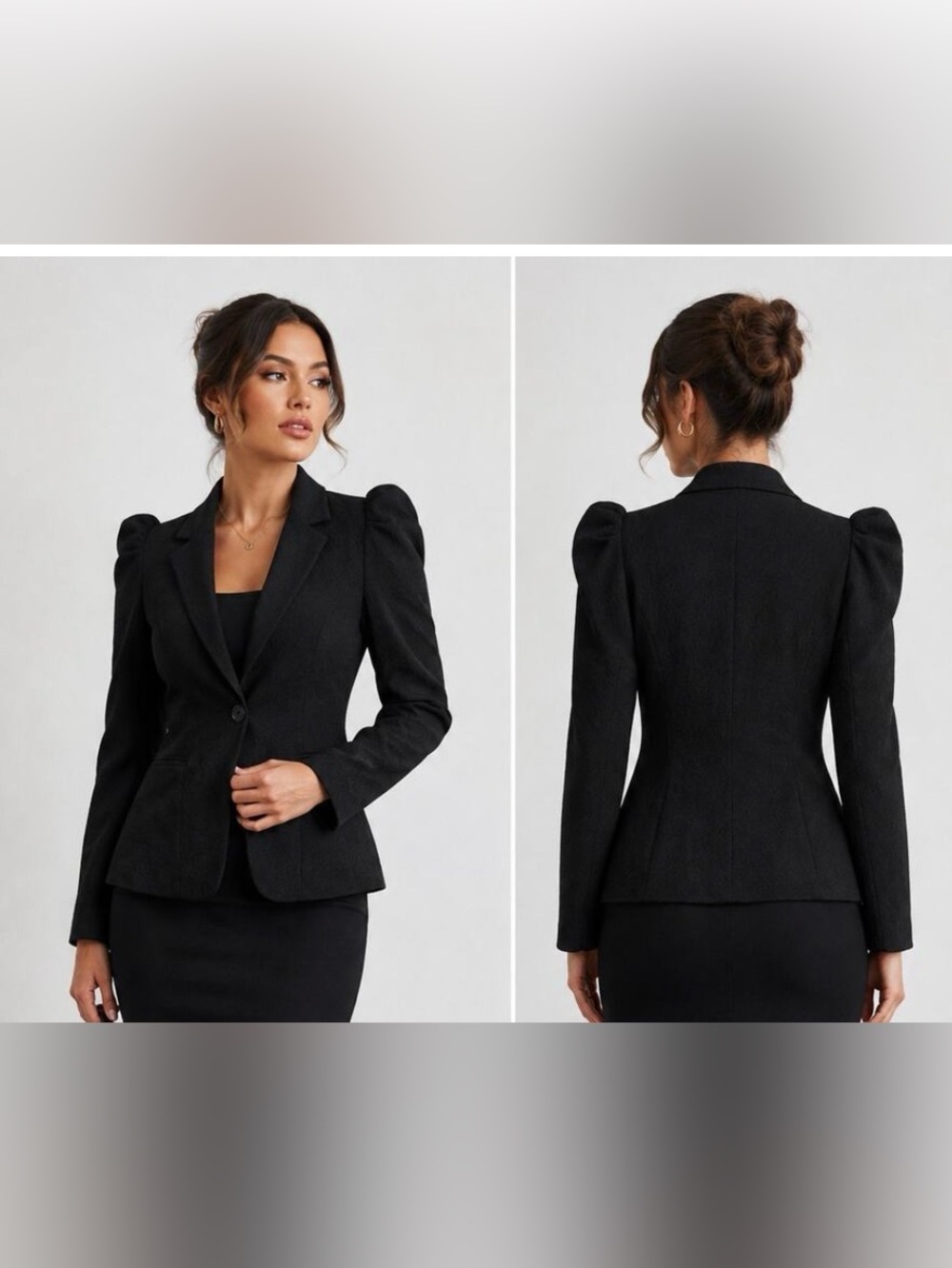 ASTR the Label "Sonia" Puff Sleeve Blazer